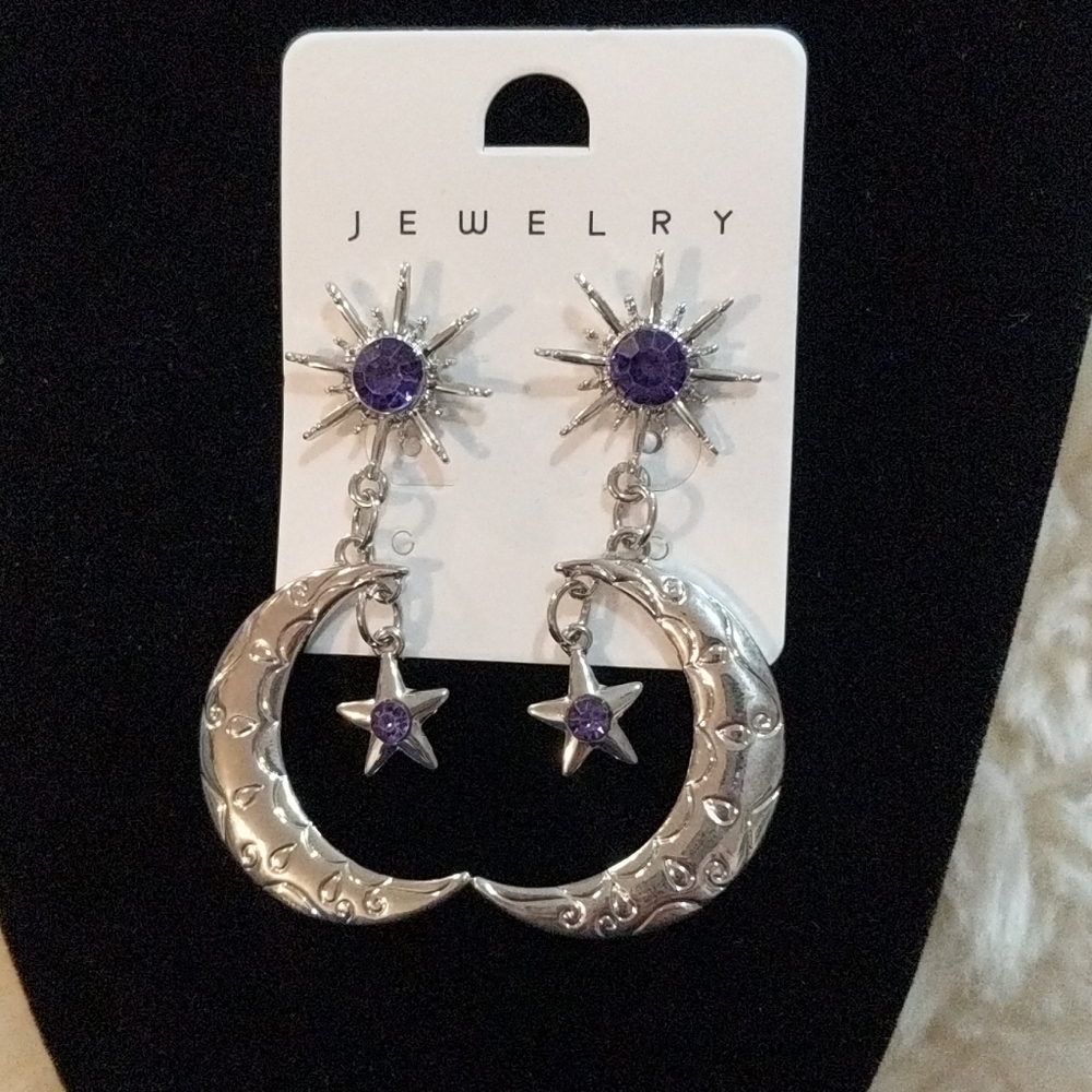 Gorgeous sun and moon earrings